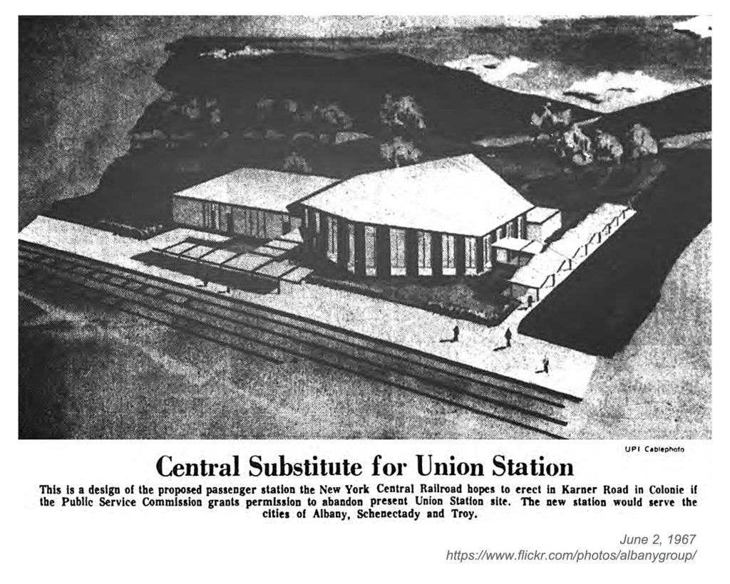 Colonie Station proposal 1967