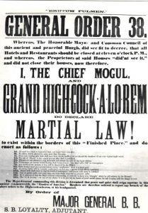 Satirical declaration of martial law in Lansingburgh