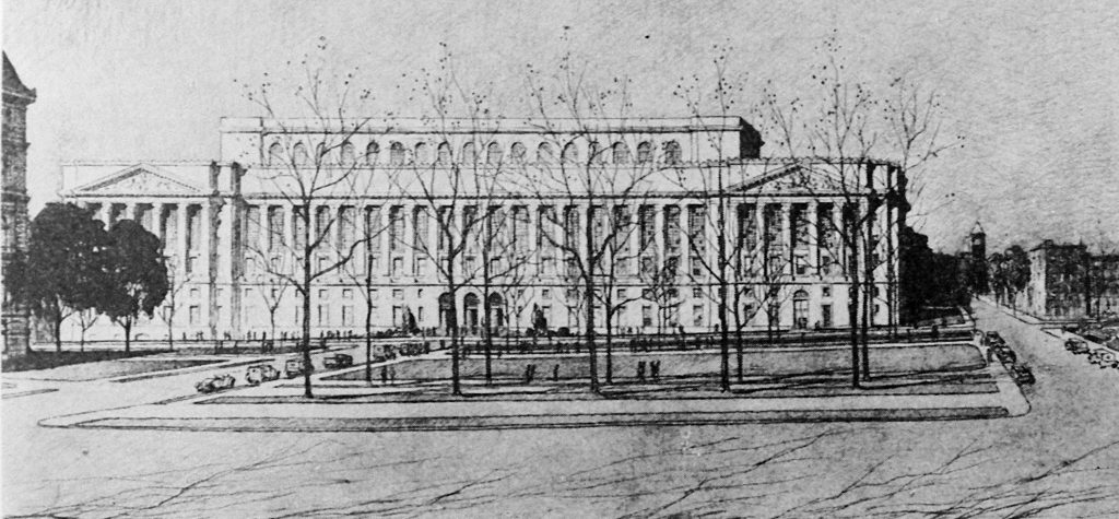 1925 proposal new State Museum and office building crop