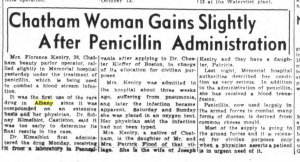 Oct. 6 1943 first use of penicillin