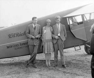 Victor Rickard with Amelia Earhart