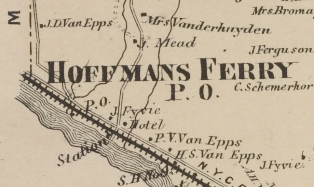 Hoffmans Ferry 1866 Beers map