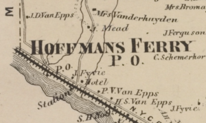 Hoffmans Ferry 1866 Beers map