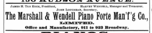 Marshall and Wendell directory 1890 ad