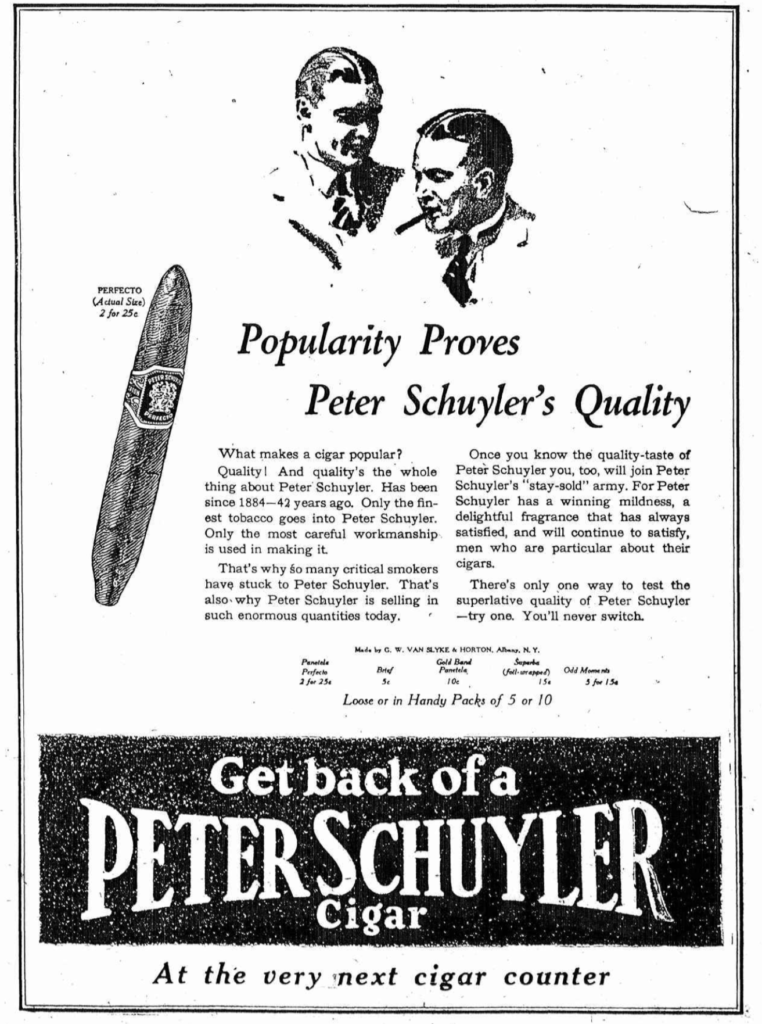 1926 Peter Schuyler ad