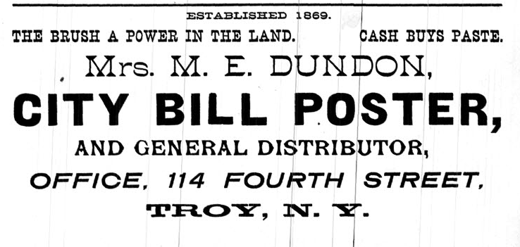 City Bill Poster Troy 1895