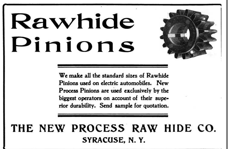 New Process Gear Rawhide Pinions