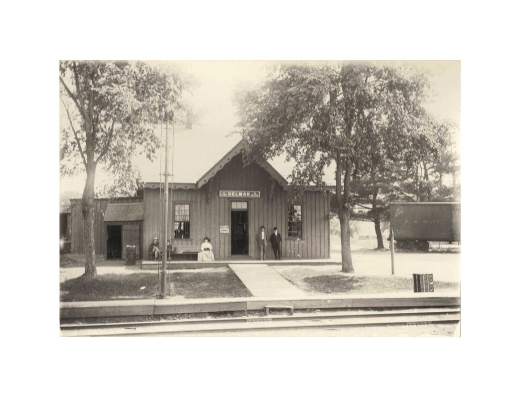 The Albany-Susquehanna Railroad station at Delmar, in the town of Bethlehem
