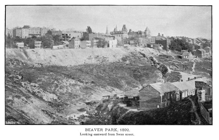 Beaver Park Albany under construction in 1892