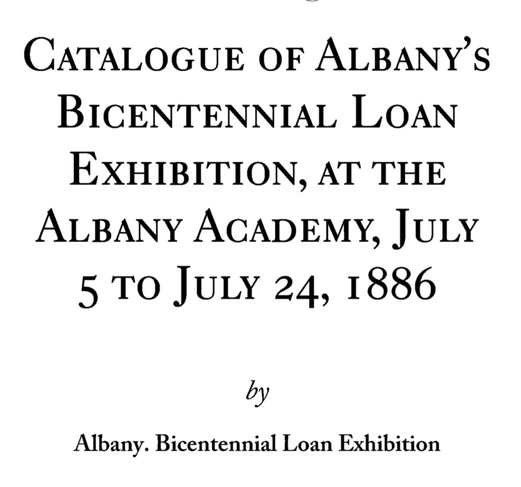 Catalogue of Albany's Bicentennial Exhibition